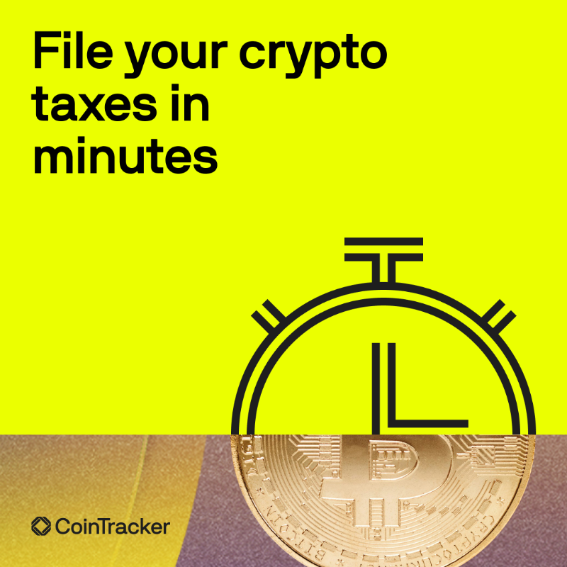 CoinTracker's tweet photo. All your crypto in one place — track your portfolio and file taxes in minutes. Try CoinTracker today.
