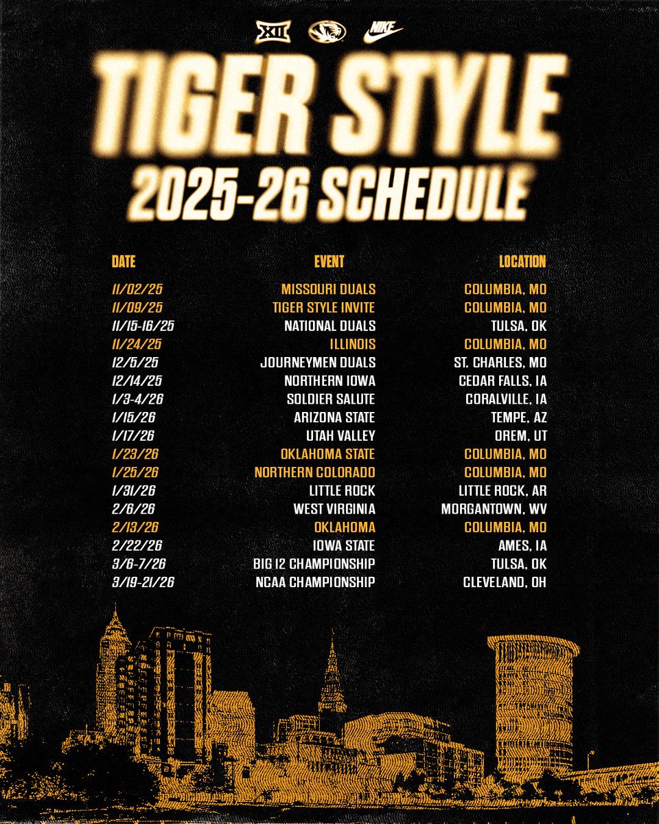 The 2025-26 schedule is set! 

📰 bit.ly/4nqcekd
🎟️ bit.ly/4grEYGc

#TigerStyle