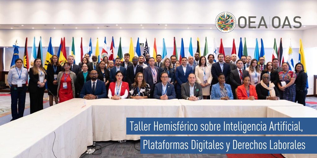 📌 En Bogotá, el Taller Hemisférico sobre #InteligenciaArtificial, Plataformas Digitales y Derechos Laborales analizó oportunidades y riesgos de la #IA y presentó recomendaciones de política sobre empleo y habilidades, gestión laboral en Ministerios de Trabajo y regulación del