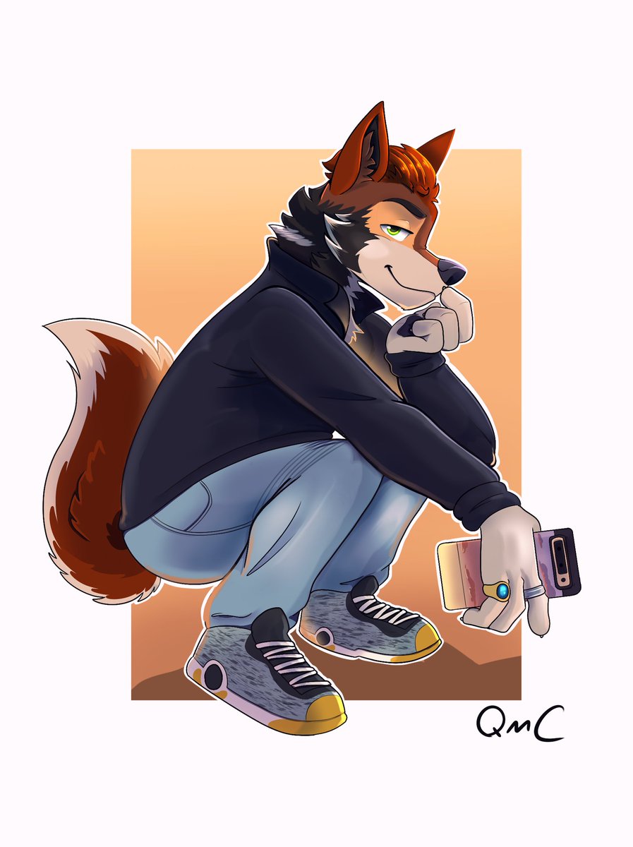 This was a recent commission I got from a friend of mine. This is his Wolf showing off his swag, all rights to the image belong to him. Commissions are still open if anyone is interested, feel free to DM me. #furryartwork #furrywolf #anthroart #furryoc