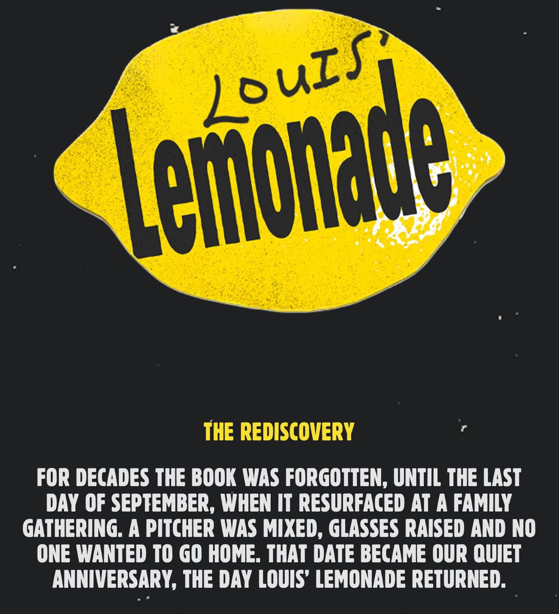 The Louis’ Lemonade site teases something on September 30th! 🍋👀

🍋: louis-lemonade.com