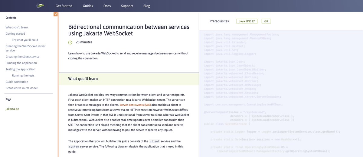 OpenLibertyIO's tweet image. 🔌 Stream real-time messages with Jakarta WebSocket in #OpenLiberty
Want to push data back and forth continuously between services? This guide shows you how to use #WebSocket to create a live two-way connection for broadcasting updates.
ibm.co/6018ByRXO

#JakartaEE