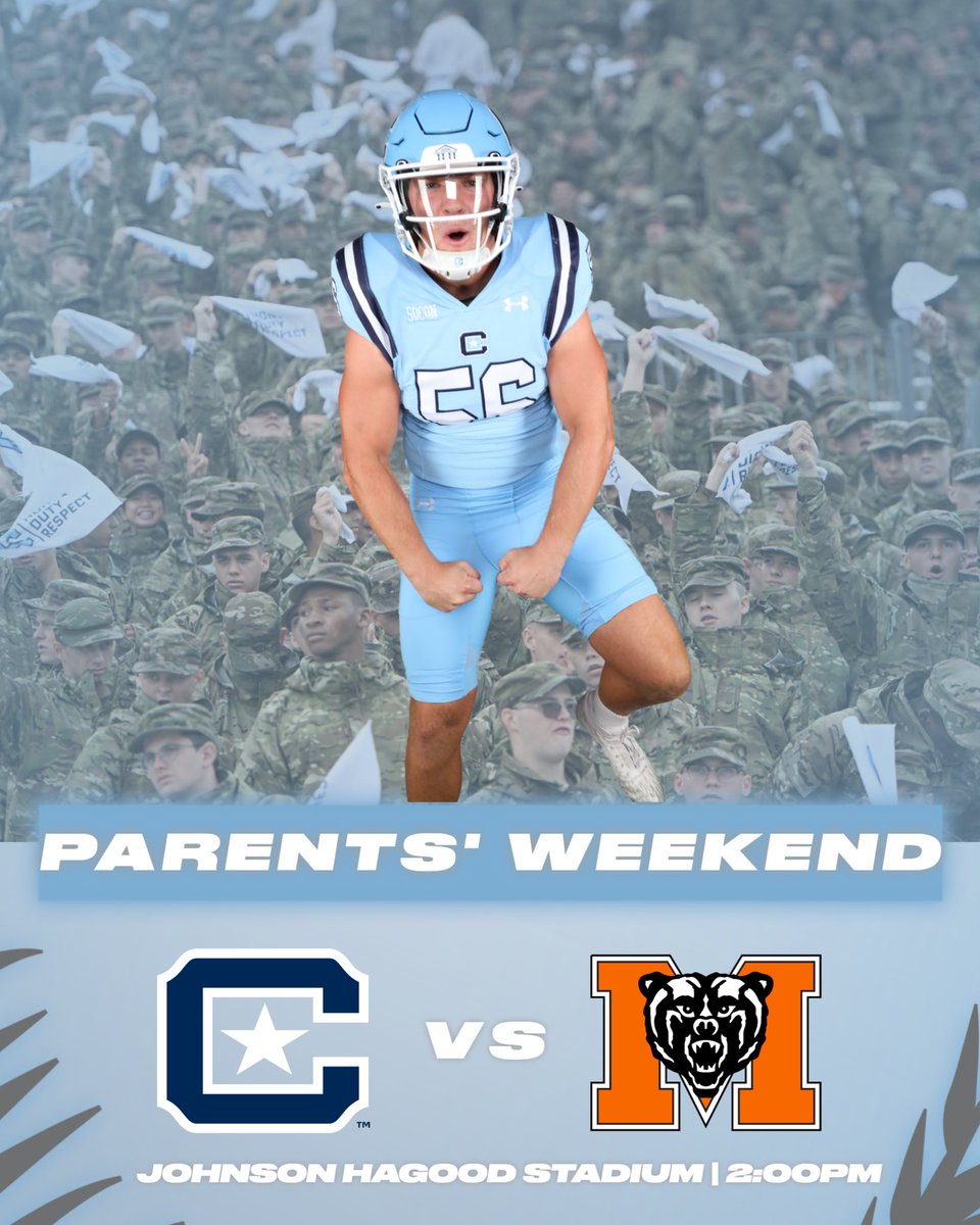 Parents’ Weekend almost sold out! 

800 seats remain in West Goal Line &amp; General Admission 

🎟️: bit.ly/thecitadeltick…