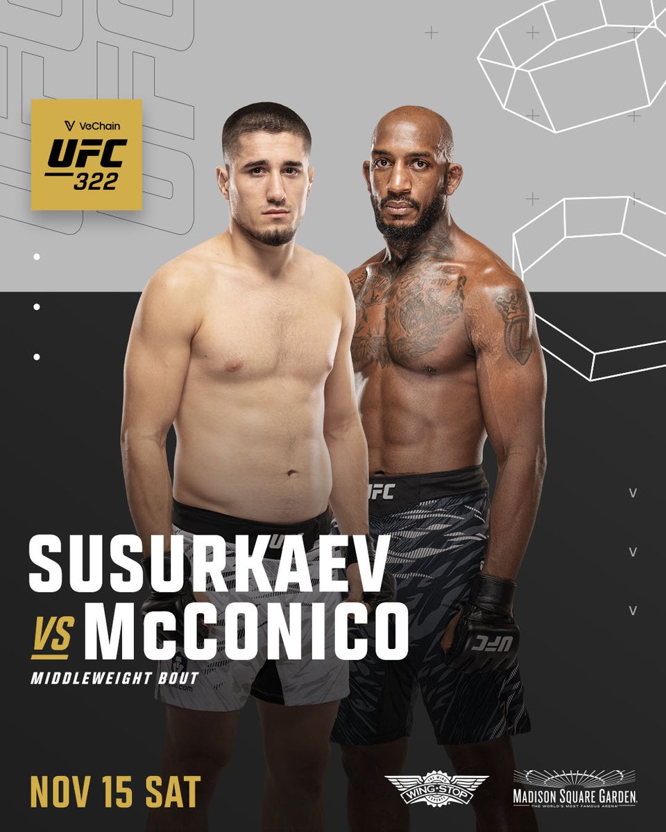 ufc's tweet photo. Adding some juice to the Big Apple 🍎

Tickets go on sale this week for @VechainOfficial #UFC322 🎟️ https://t.co/4c6kMB7epS