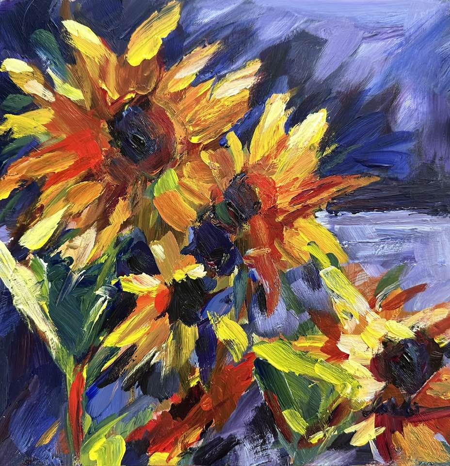 September Sunflowers
Jacki Kellum Acrylic Painting after Jed Dorsey

 I discovered a workshop with Master Acrylic Painter Jed Dorsey, and I am pleased to say that he is leading me into the valuable experience of trying new things:

#paintdaily #sunflowr #september