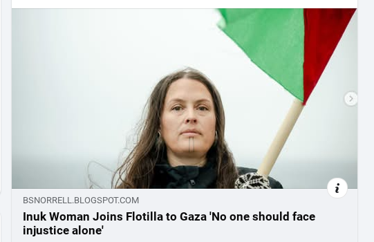 WaterLakota's tweet photo. #Inuk Woman Joins Flotilla to Gaza 'No one should face injustice alone' --'Solidarity is Stronger than Fear'
-- Aka Hansen
Read Aka's statement at Censored News. https://t.co/LraJpnRz97