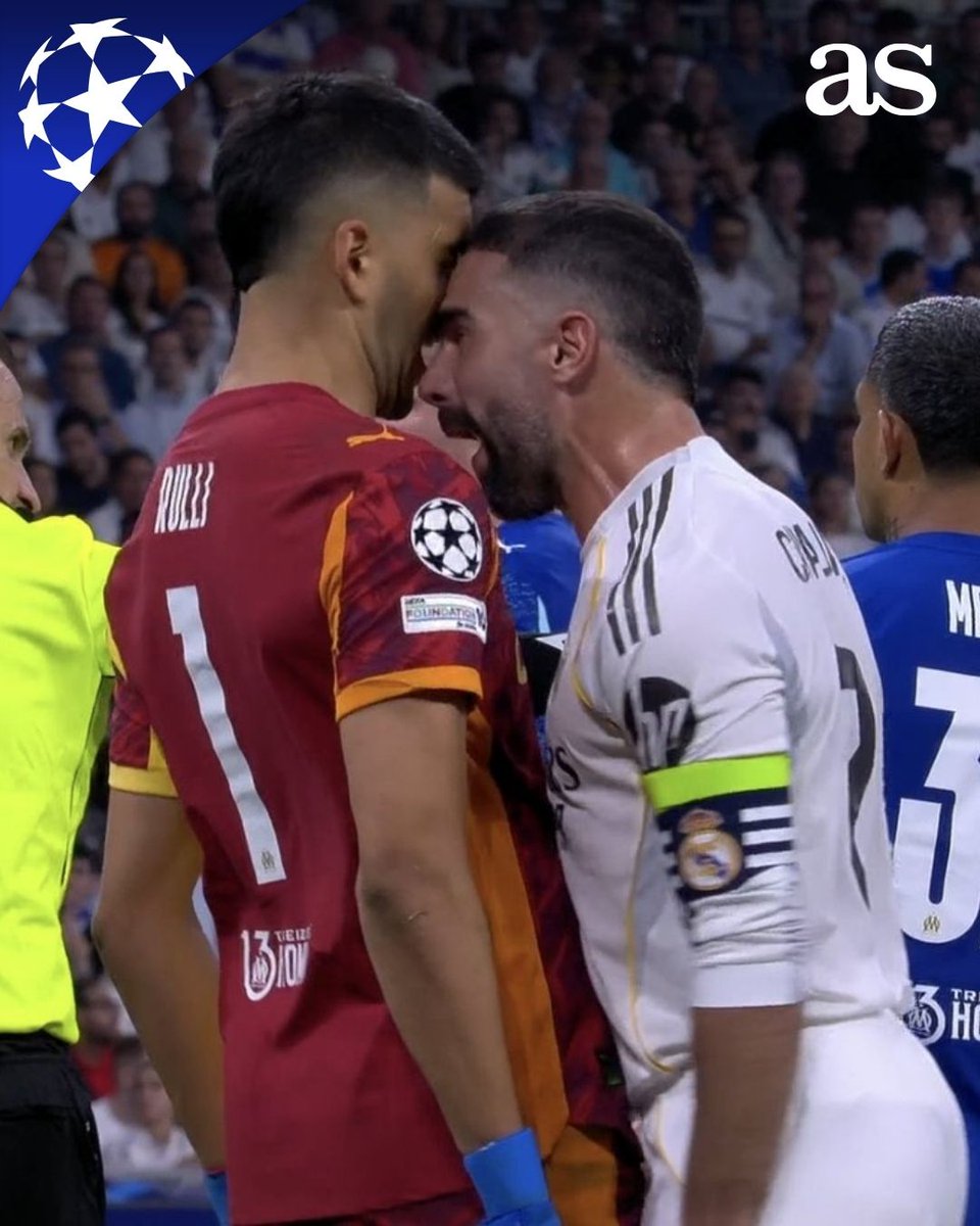 diarioas's tweet photo. 🟥 ¡ROJA A CARVAJAL POR UN CABEZAZO SOBRE RULLI!

 #UCL #RMAOM https://t.co/UVvzhlESHS