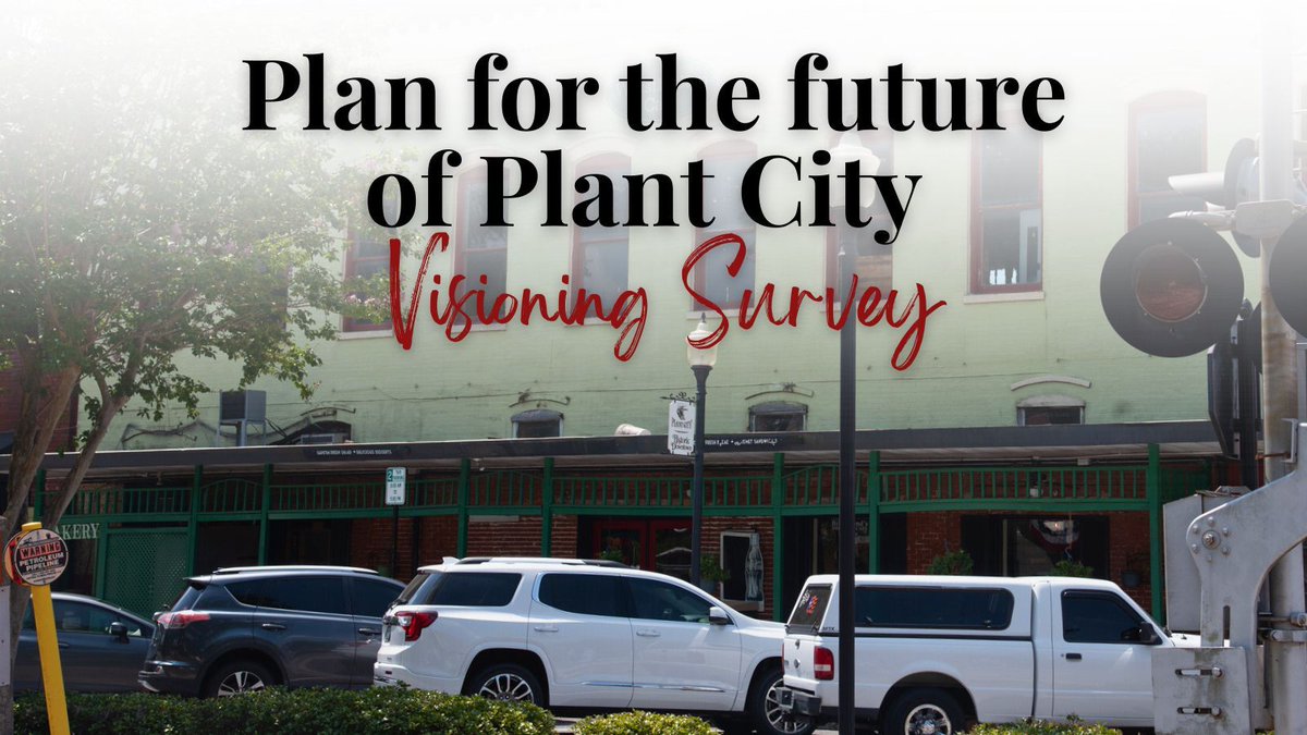 Imagine Plant City in 2050. More parks? Safer streets? More places to live, work, or play? Your ideas matter — take the Visioning Survey!

English Survey: surveymonkey.com/r/53RV3DZ
Spanish Survey: es.surveymonkey.com/r/5BLJMSG