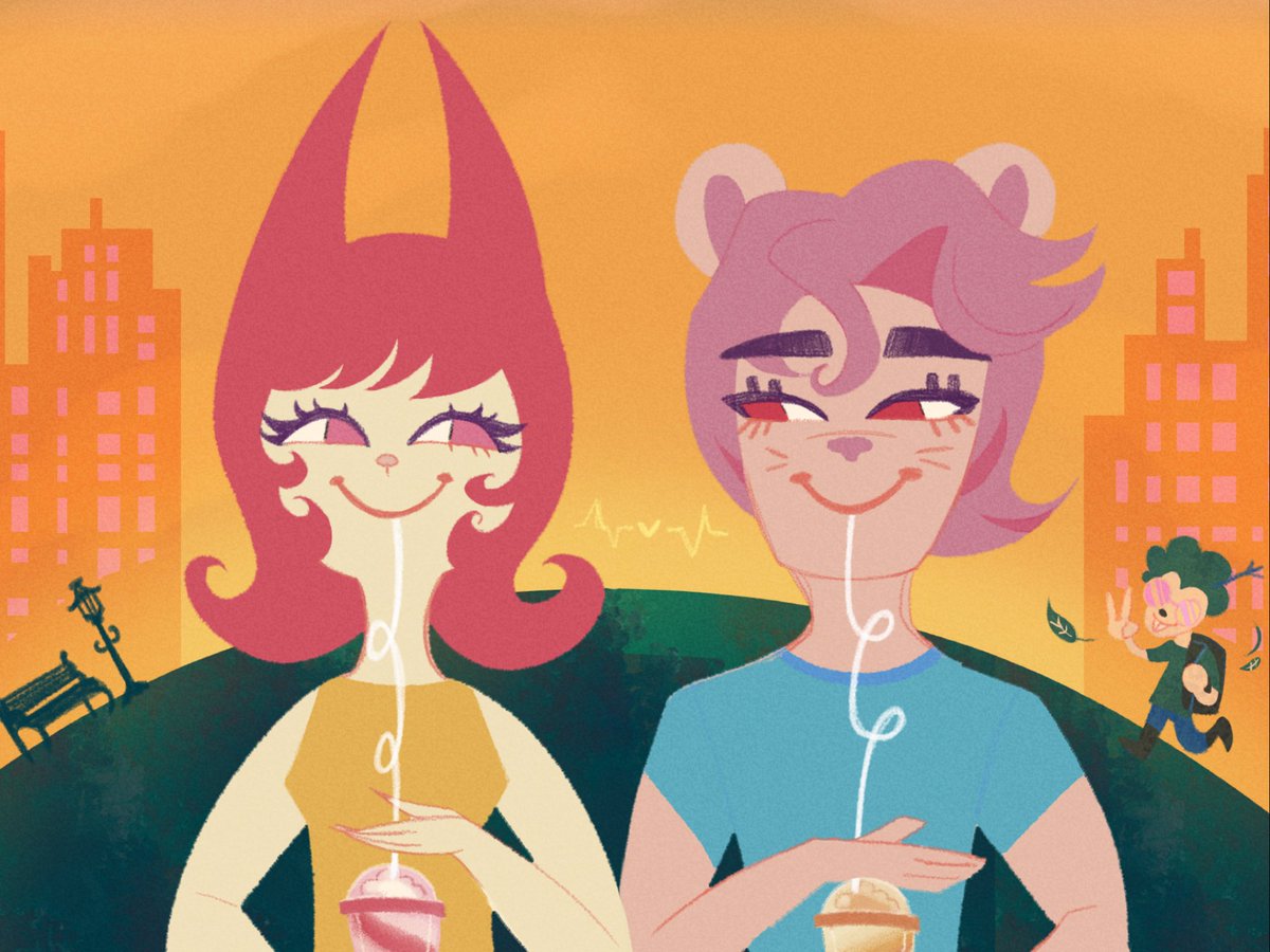 LelPandy's tweet photo. H Y EEE!! 🦁🌷
Just trying out a new #artstyle with my #ocs 
Very fancy, very demure💋

• App : MediBangPaint

[ #digitalart #artist #ocart #illustration ] https://t.co/XG91p2o9Db