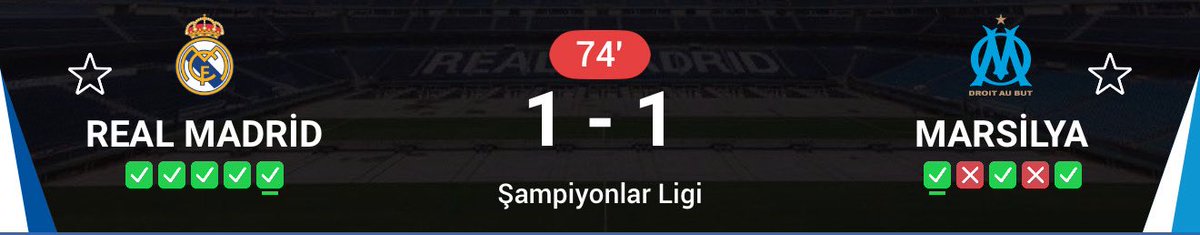 Tüm maçlarımız geldi. Madrid’in 1 golüne 

🎉 3000 TL lik çekiliş 🎉 HAYDİ MADRİD ! 

Haydi sinerjiii 10 kişi kalsan da atacaksın !