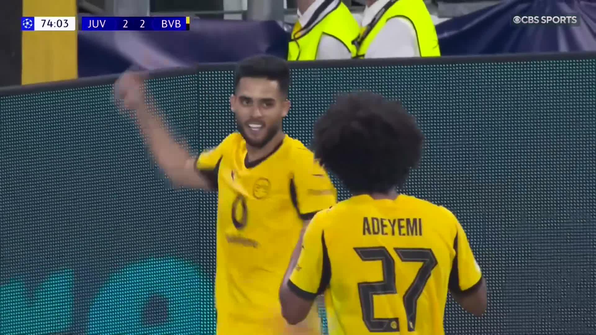 63' Juventus 1-1 Dortmund65' Juventus 1-2 Dortmund68' Juventus 2-2 Dortmund75' Juventus 2-3 DortmundThis game 🔥🤯