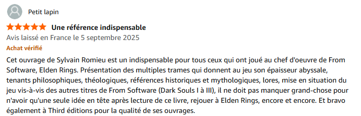 Oh lala, quel chouette avis sur Le Monument Elden Ring, merci Petit lapin 🥰