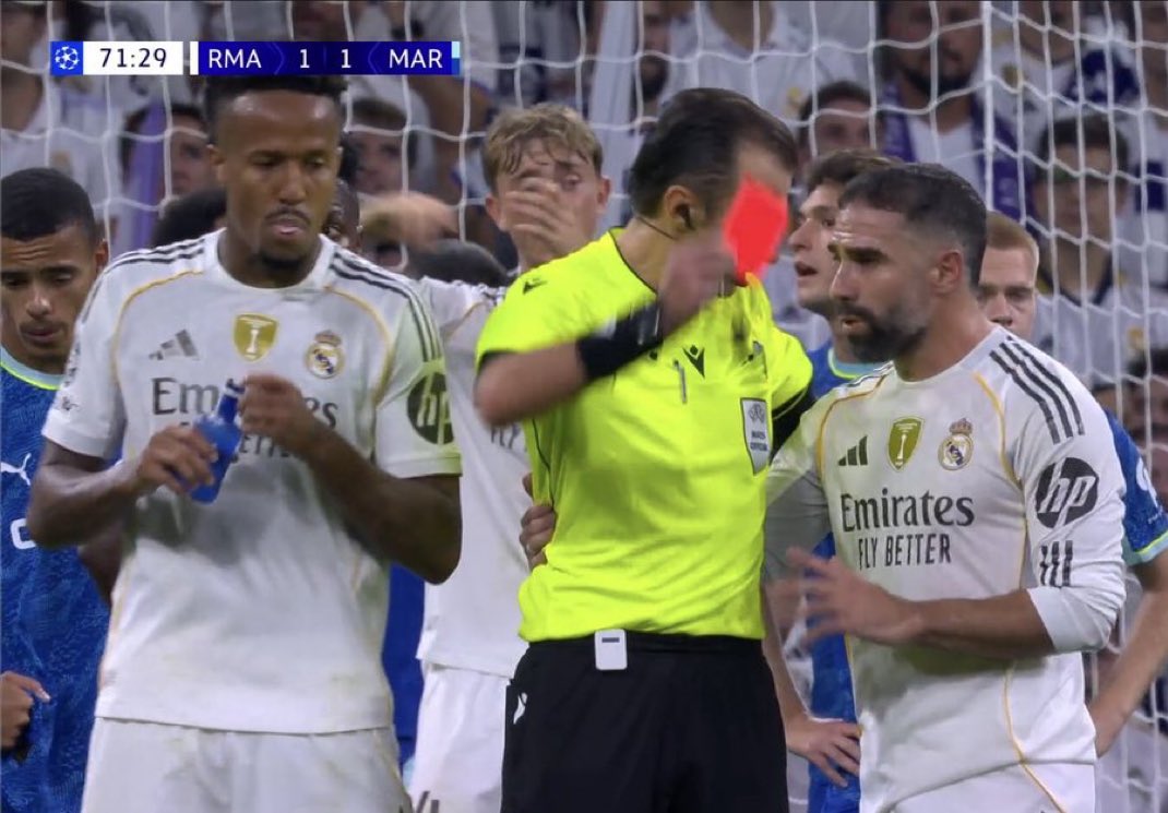 aik_pam1's tweet photo. Why did mbappe hurry to remove the captain arm band from carvajal immediately the red card was given? Or am I the only one that finds that weird🤔 https://t.co/HTHyUxiDhn