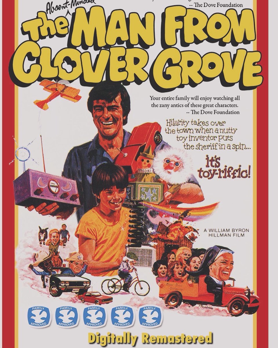He makes TOYS
They do what?
The COPS can’t stop him?
What COW?
They control CARS?
Takes over a SHERIFF CRUiSER
And HE’S BROKE?
What happens next?
THE MAN FROM CLOVER GROVE
FREE @ FAWESOME TV - TUBI TV
DVD AMAZON.