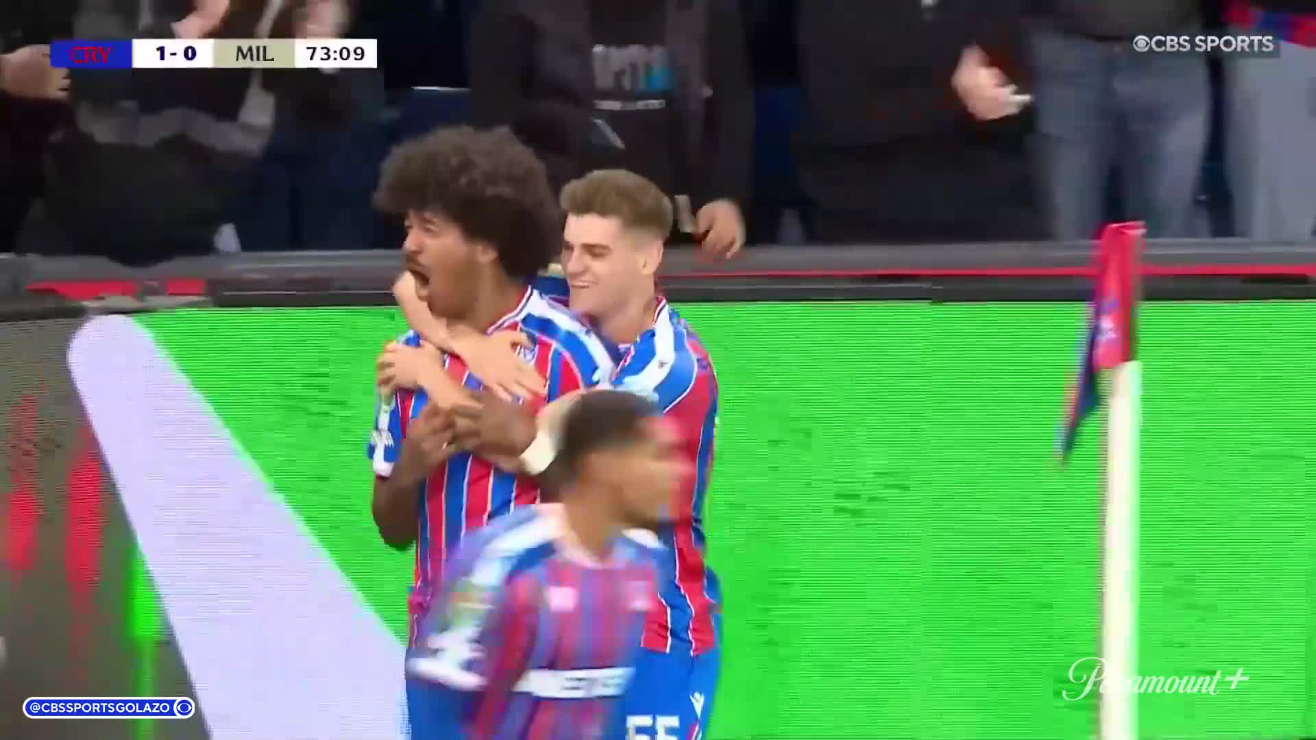 A scrappy finish for Chris Richards!The #USMNT defender puts Crystal Palace ahead in the Carabao Cup third round vs. Millwall 🇺🇸