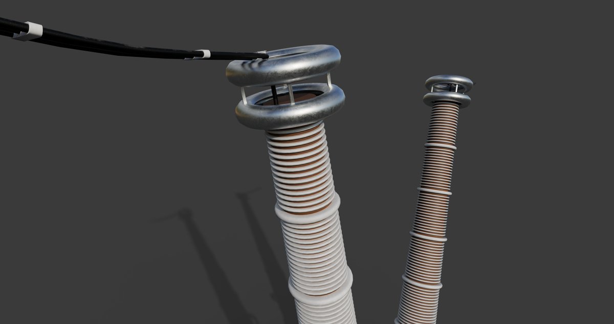 I'm back to working on 3D Art! After a hiatus I decided to get back into practice by modeling a Power Transformer. It's good to be back in the swing of thing.