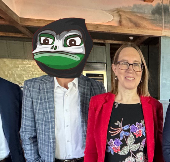 Honored to represent <a href="/xeetdotai/">xeet</a> at lunch with SEC Commissioner <a href="/HesterPeirce/">Hester Peirce</a> (real), joined by two other AI-powered crypto innovators.

Great dialogue both ways. Her team’s approach gives me real optimism for the future of crypto in the U.S.

P.S. Out of respect for her and her