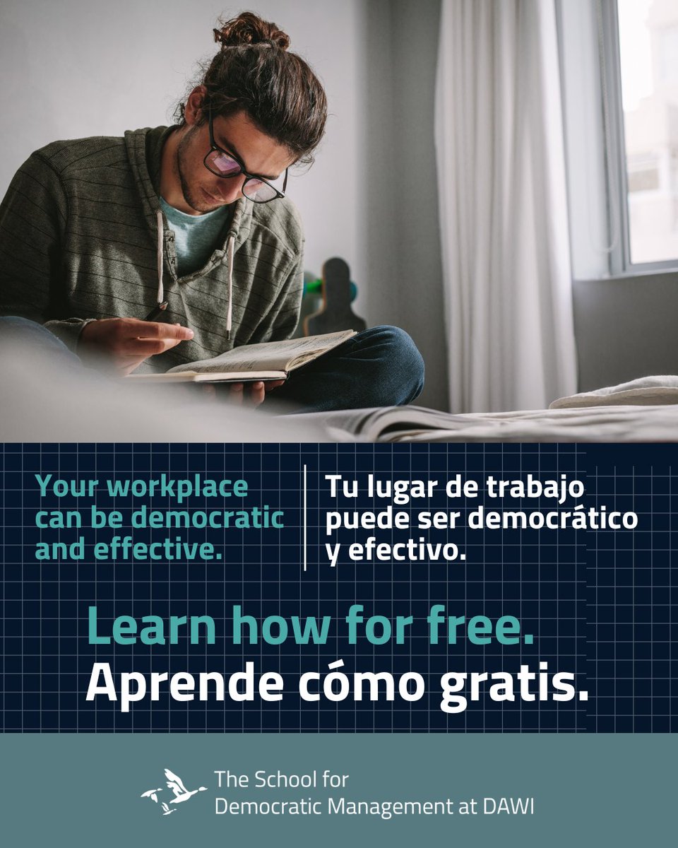 The Democracy at Work Institute (@wearedawi) on Twitter photo Courses designed for co-op developers, trainers, and worker-owners. Explore now at democraticmanagement.org
Cursos diseñados para desarrolladores, entrenadores y dueñes-trabajadores. Explora ahora en  democraticmanagement.org Courses designed for co-op developers, trainers, and worker-owners. Explore now at democraticmanagement.org
Cursos diseñados para desarrolladores, entrenadores y dueñes-trabajadores. Explora ahora en  democraticmanagement.org