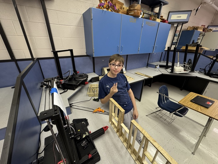 Students in Mr. Durham's class have been busy designing and framing model homes.