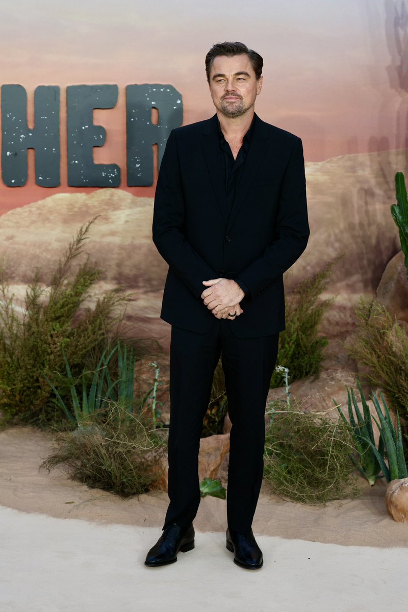 roycegraff's tweet photo. Leonardo DiCaprio owning the red carpet at the London 2025 premiere of One Battle After Another.  More shots on IG → @BrunGraf #LondonPremiere #LeonardoDiCaprio https://t.co/9jh4Gwb8Lj