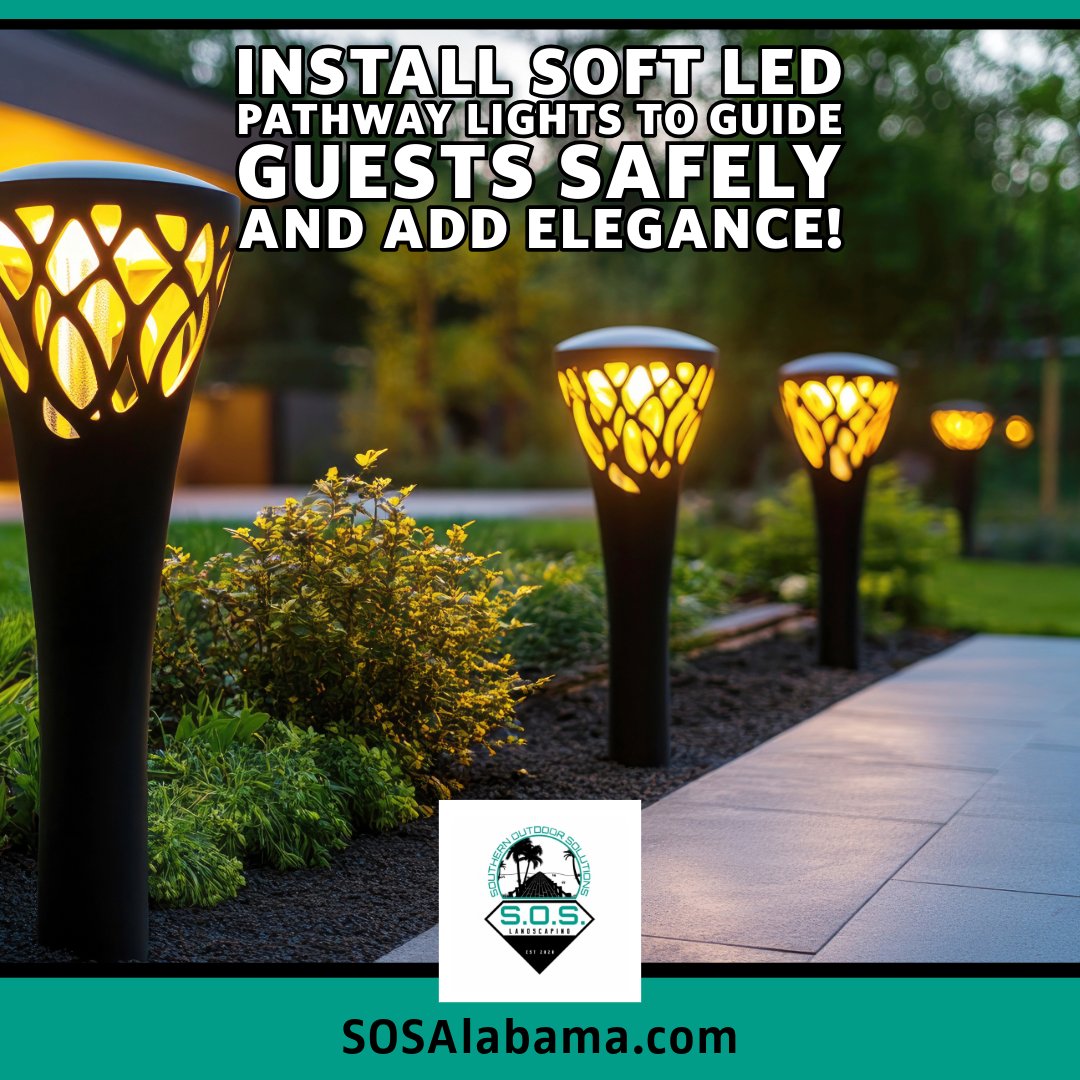 SOSLandscaper's tweet image. 💡 Install soft LED pathway lights to guide guests safely and add elegance!

The Best Hardscaping Design in Loxley: sosalabama.com

🏡 Our custom hardscaping and lighting create inviting, functional outdoor spaces.

#OutdoorLighting #PathwayLights #Hardscapin...