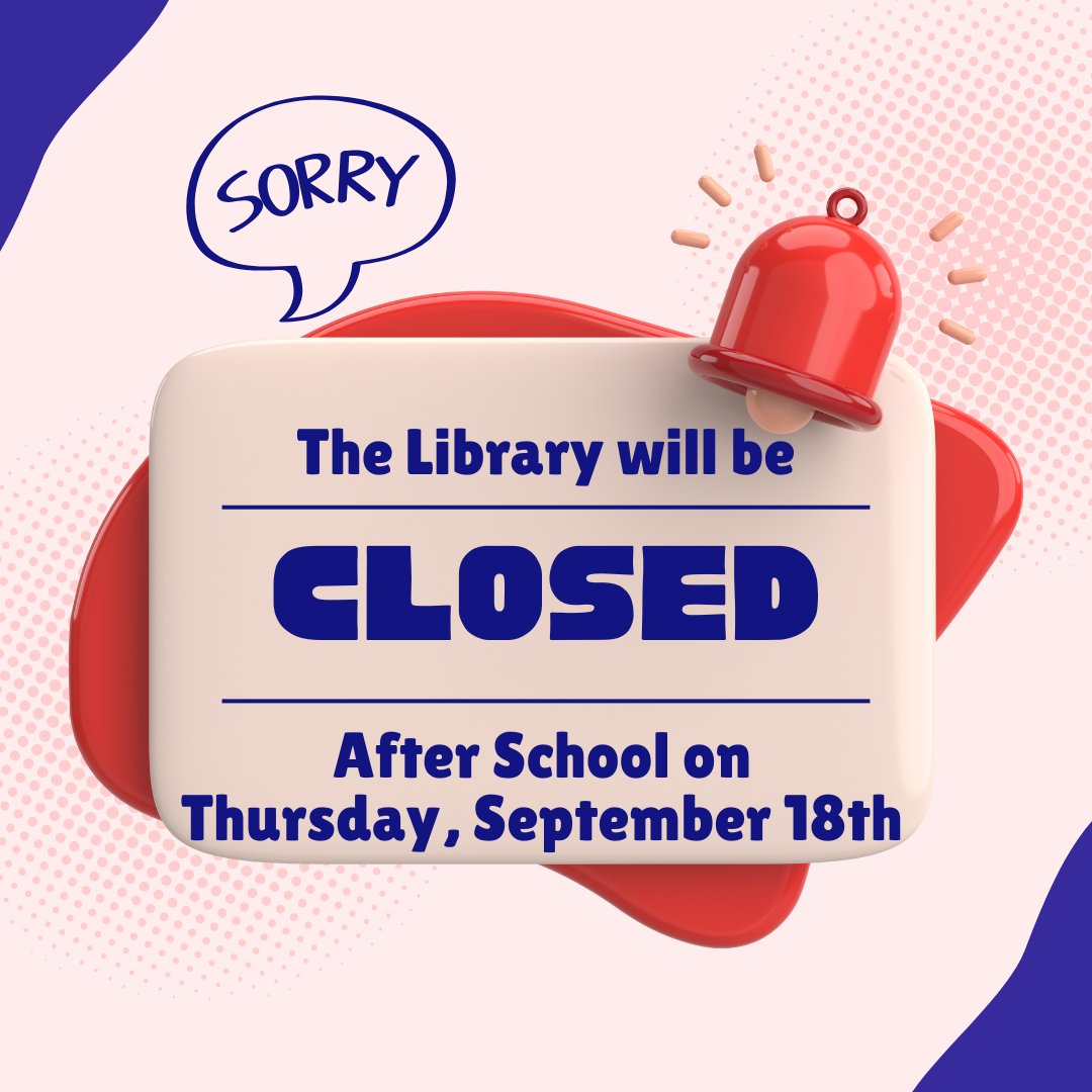 SRTexanLibrary's tweet image. Your #SRTexanLibrary will close at 2:35 this Thursday, September 18th. We will re-open Friday morning at 7:05. Please plan accordingly. @SamRayburn_HS