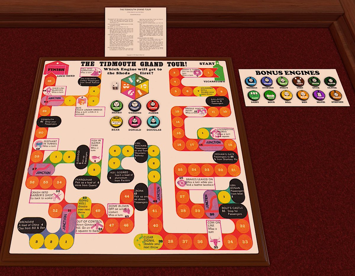 Surprise! (Packet!) I’ve remade the Tidmouth Grand Tour in Tabletop Simulator! It’s nothing earth-shatteringly exciting but I’ve redrawn the game tokens alongside new ones of engines who weren’t in the original- enjoy! :)
steamcommunity.com/sharedfiles/fi…