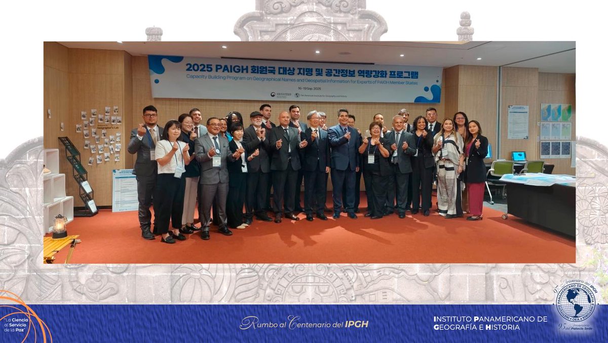 Hoy inició en Suwon, Corea del Sur, la 4.ª Edición del Taller de Capacitación en Nombres Geográficos e Información Geoespacial.
📌 El Perú participa a través del @IGN_Peru, como Sección Nacional del IPGH–Perú. E