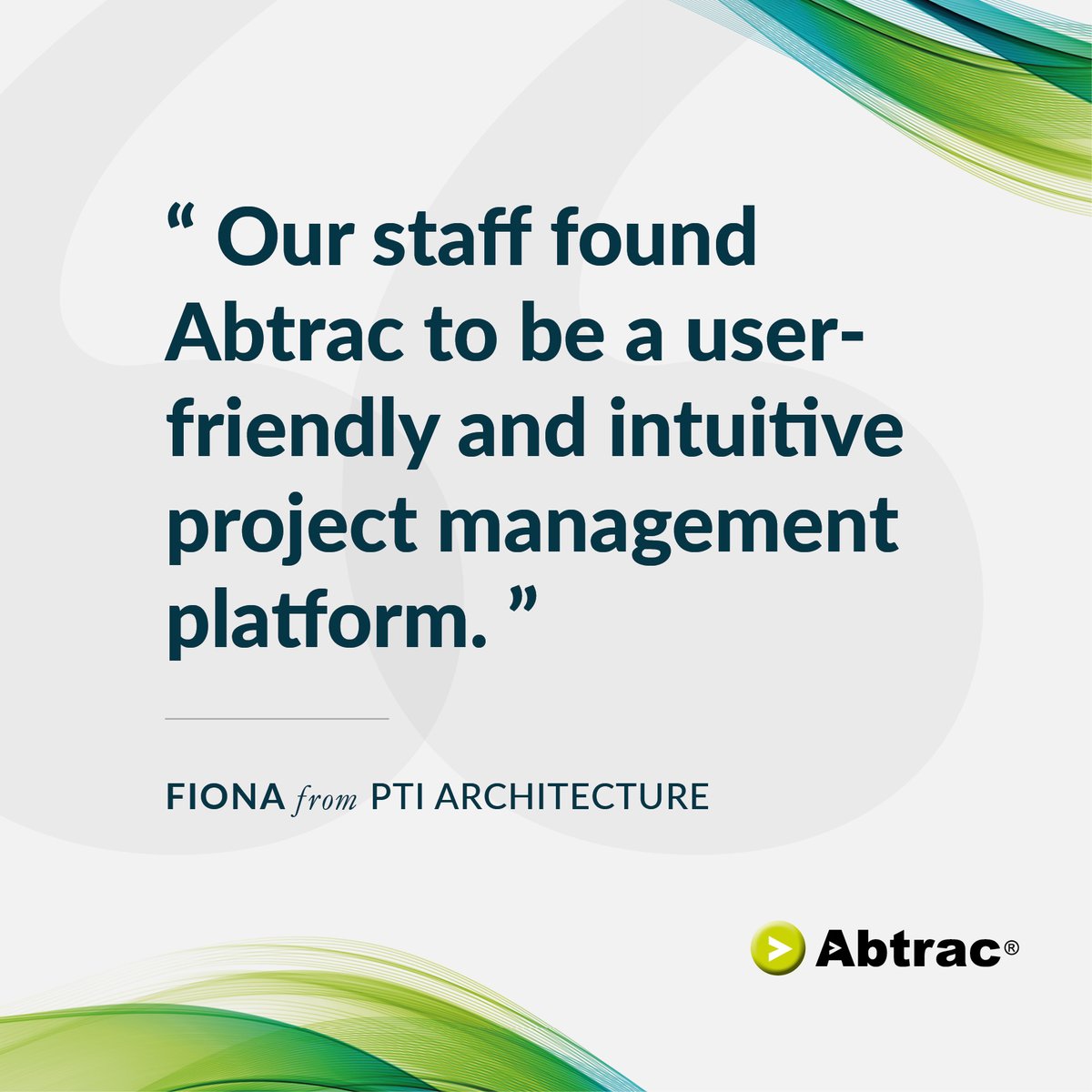 AbtracOnline's tweet image. Thanks for your feedback, Fiona.
We're glad Abtrac's user friendly and intuitive design helped your team transition smoothly.
See for yourself how Abtrac’s can help grow your business: hubs.ly/Q03BSTSy0
#UserFriendly #IntuitiveSoftware #Abtrac