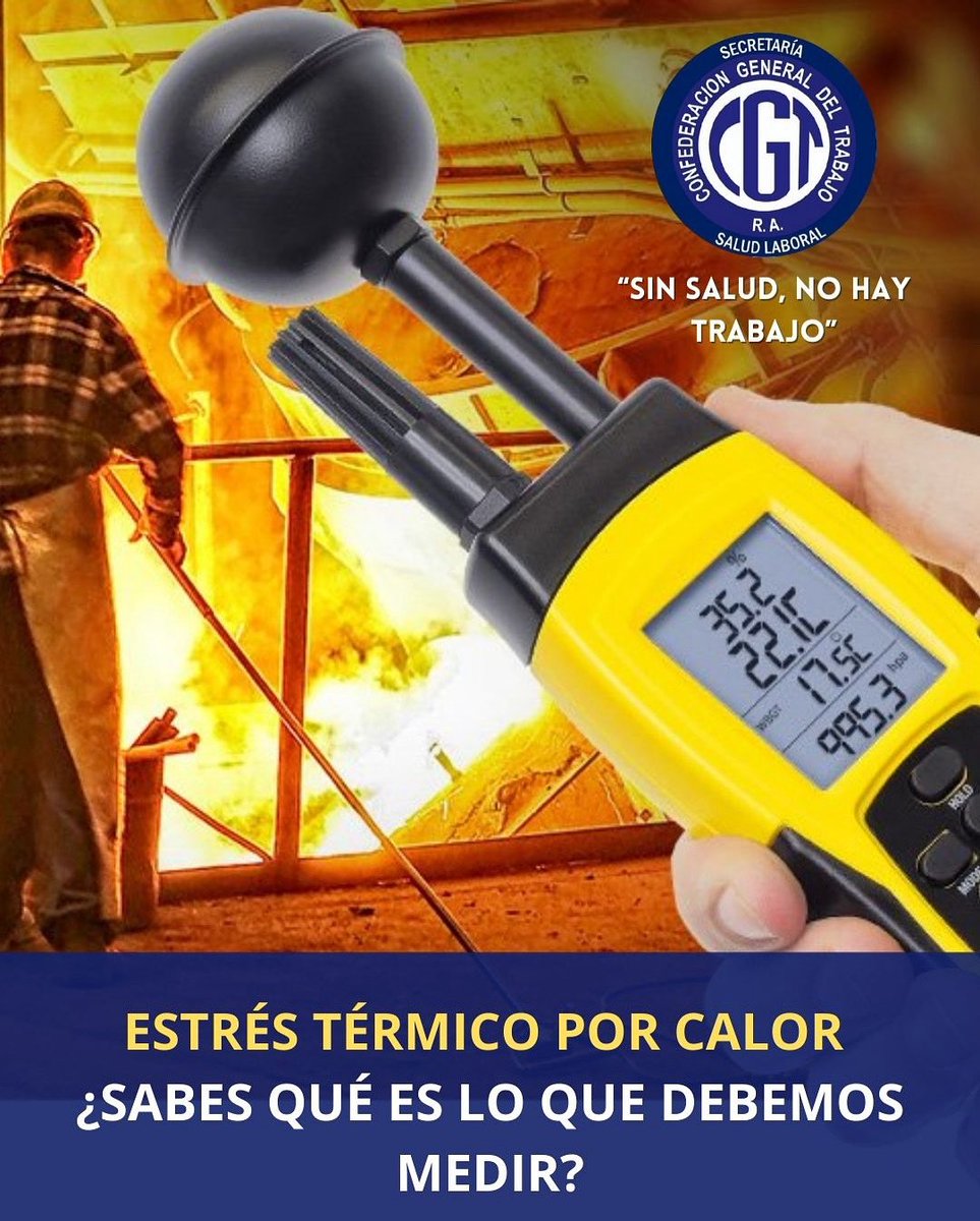 Protegernos del calor extremo es serio. No se mide con un termómetro común. 

Para saber realmente el riesgo que corremos, usamos un MONITOR DE CARGA TÉRMICA, conoce más 👇🏼

instagram.com/p/DOrXYs3D8fD/…