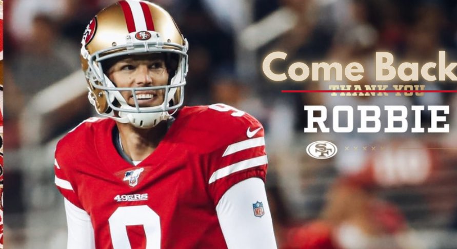 49ersSportsTalk's tweet photo. 👀 Hey @RobbieGould09 … any chance you’d come out of retirement for one more run with the #49ers?

🔁 Repost &amp; ❤️ Like if you want Robbie back https://t.co/db13suhkPf