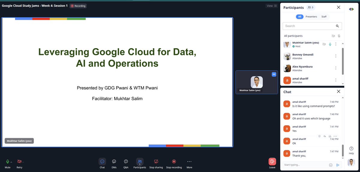 Just wrapped up a fantastic session exploring the power of Google Cloud for building intelligent, data-driven applications!

We had a great discussion covering how to leverage key GCP services to tackle modern data &amp; operational challenges. 

#GoogleCloud #BigData #AI #ML