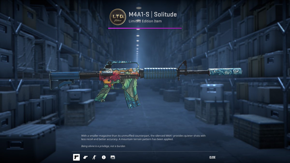 Cursiful's tweet photo. Is this M4A1-S Solitude worth anything? https://t.co/36JLPEgD9L
