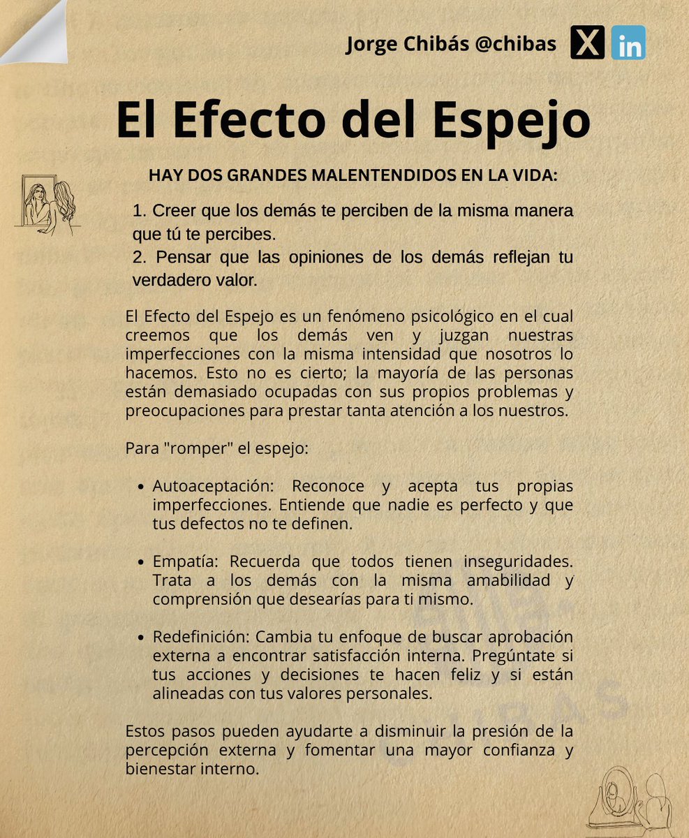 chibas's tweet photo. Los dos grandes malentendidos en la vida: 
(El efecto espejo y cómo superarlo) https://t.co/P6Gkdtk08V
