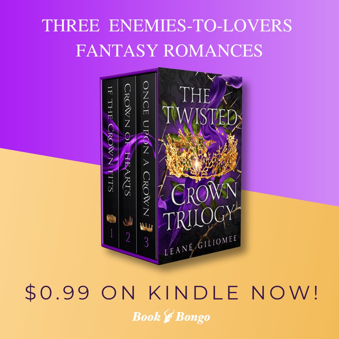 BookBongo's tweet photo. Just $0.99 on Kindle now!
The Twisted Crown Trilogy: Three addictive enemies-to-lovers fantasy romances by Leané Giliomee
https://t.co/ukJwRDsgp8
#fantasybooks #romantasy #romancebooks #booksale #bookstagram #crown #royalty #99cents #booklovers #princess #bookstoread #trilogy https://t.co/DsvXCU9vzv