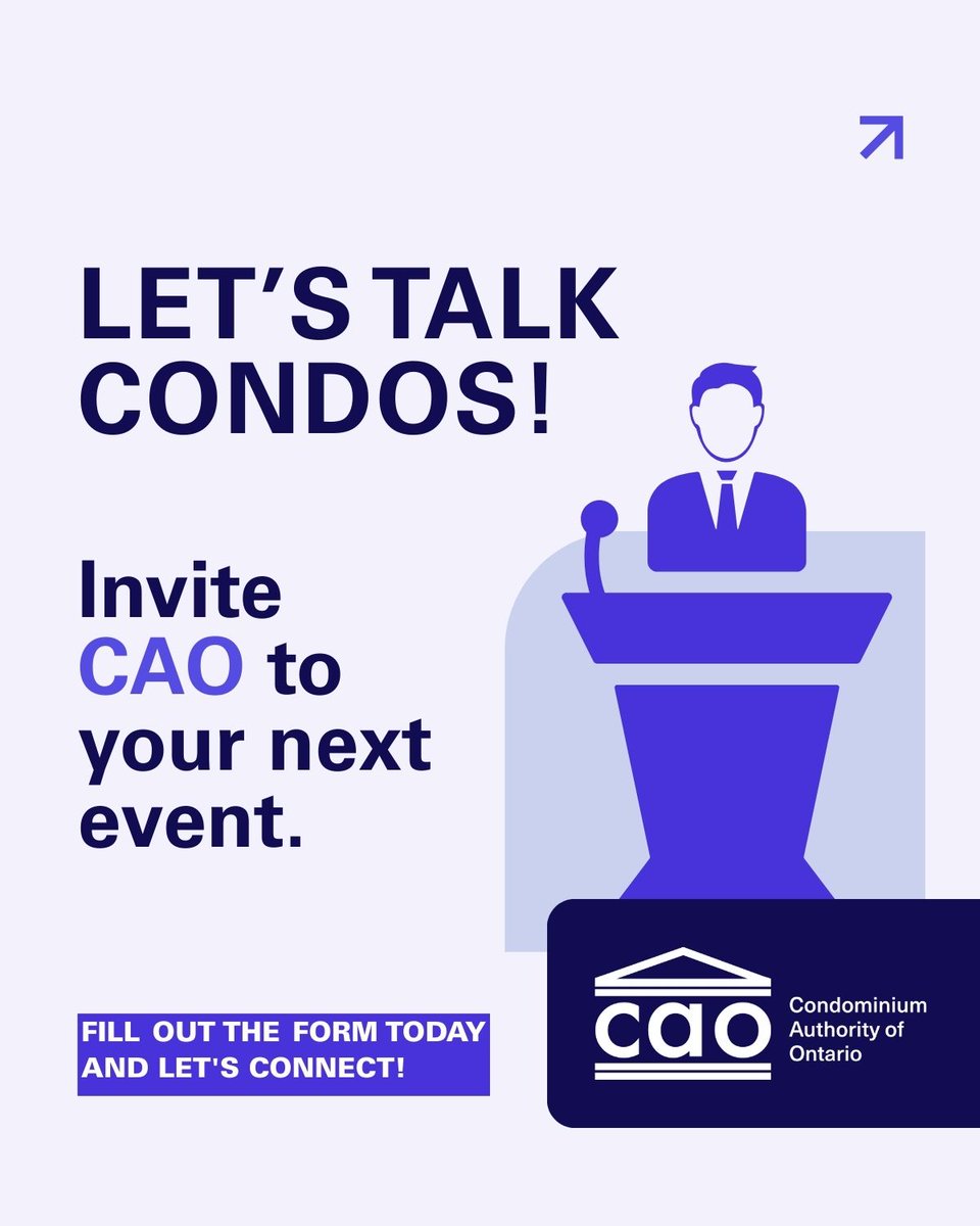 Let’s talk condos! Invite CAO to your next event.

Hosting an event for condo owners, board directors or other community members? You can now invite CAO staff to speak to your guests using our new request form!

Whether your audience wants to learn about condo living, governance,