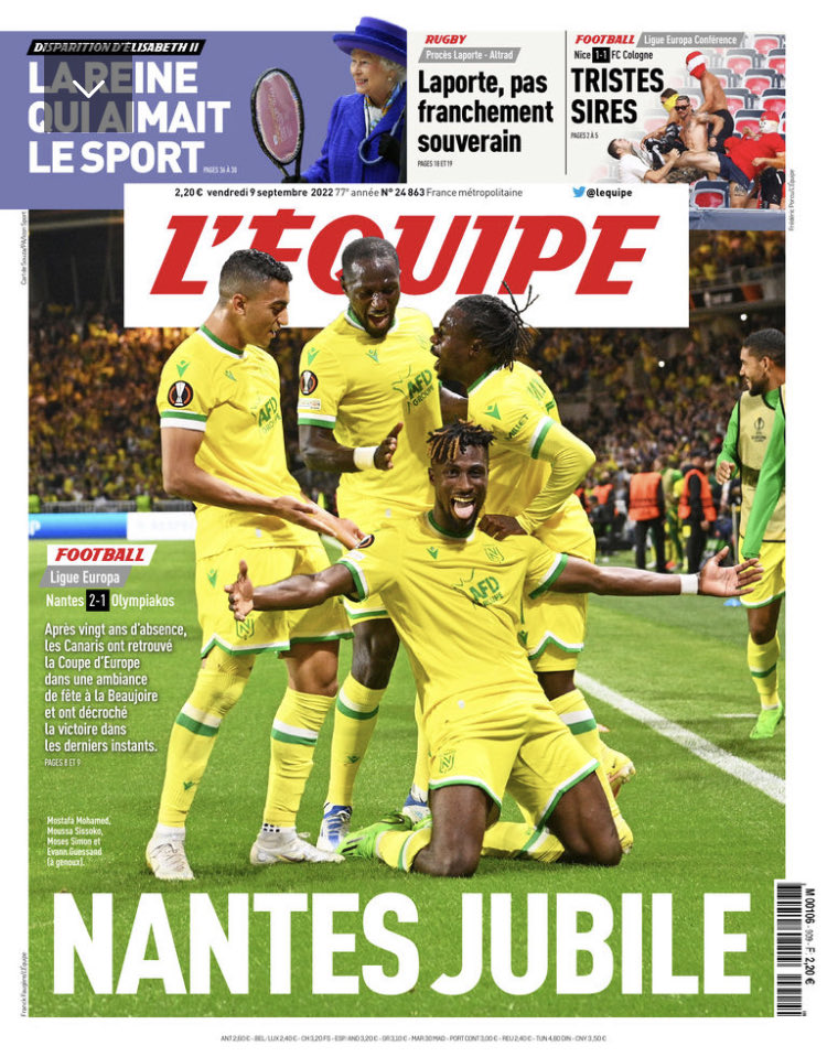 Ablinhoo's tweet photo. La Une de ⁦@lequipe⁩ il y a 3 ans jour pour jour 🔥🥰

Quel souvenir extraordinaire ! https://t.co/bFrIHSQIjt