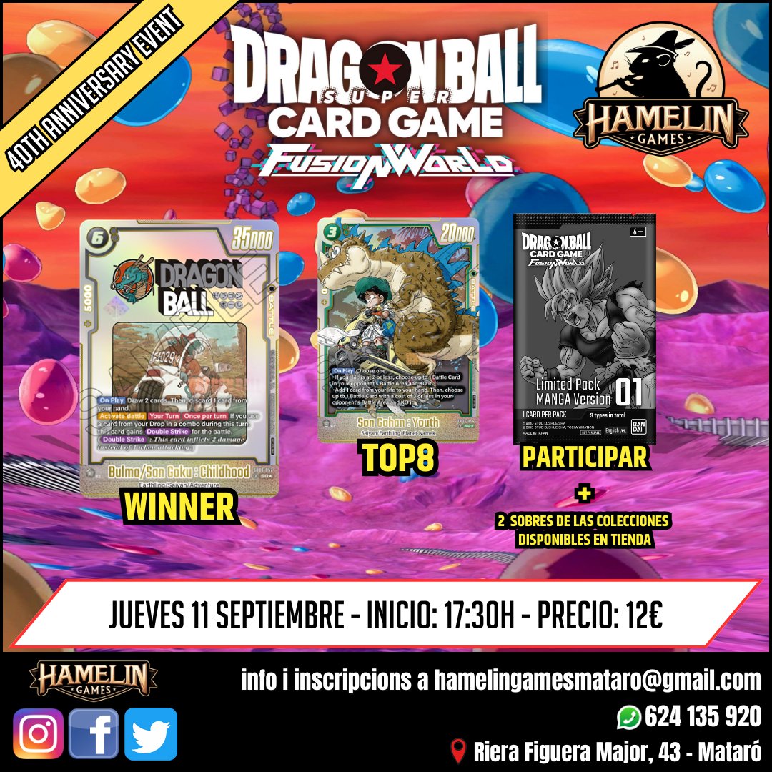 HamelinGames's tweet photo. Algunos de los torneazos que tenemos esta semana en 
@HamelinGames 

#magicthegathering #magictg
#tcg #wotc #mtgmodern #premodernmtg #mtgcommander #mtgcedh #mtgdraft #mtgpauper #paupermtg #onepiecetcg #onepiecemataro #dbfwbw #pokemontcg #mtgtarkir #lorcana #gundamtcg https://t.co/OhR1IojXlo