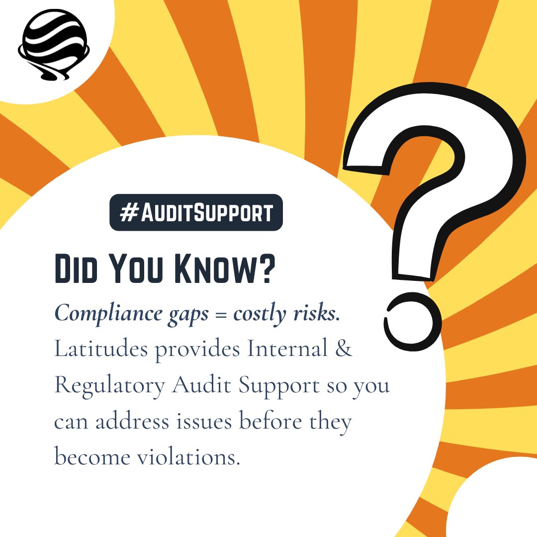 latitudesenv's tweet image. Environmental Compliance Audits are critical evaluations of an organization’s adherence to environmental laws, regulations, and internal policies. #AuditSupport #RiskManagement 
#Compliance #FutureFocused