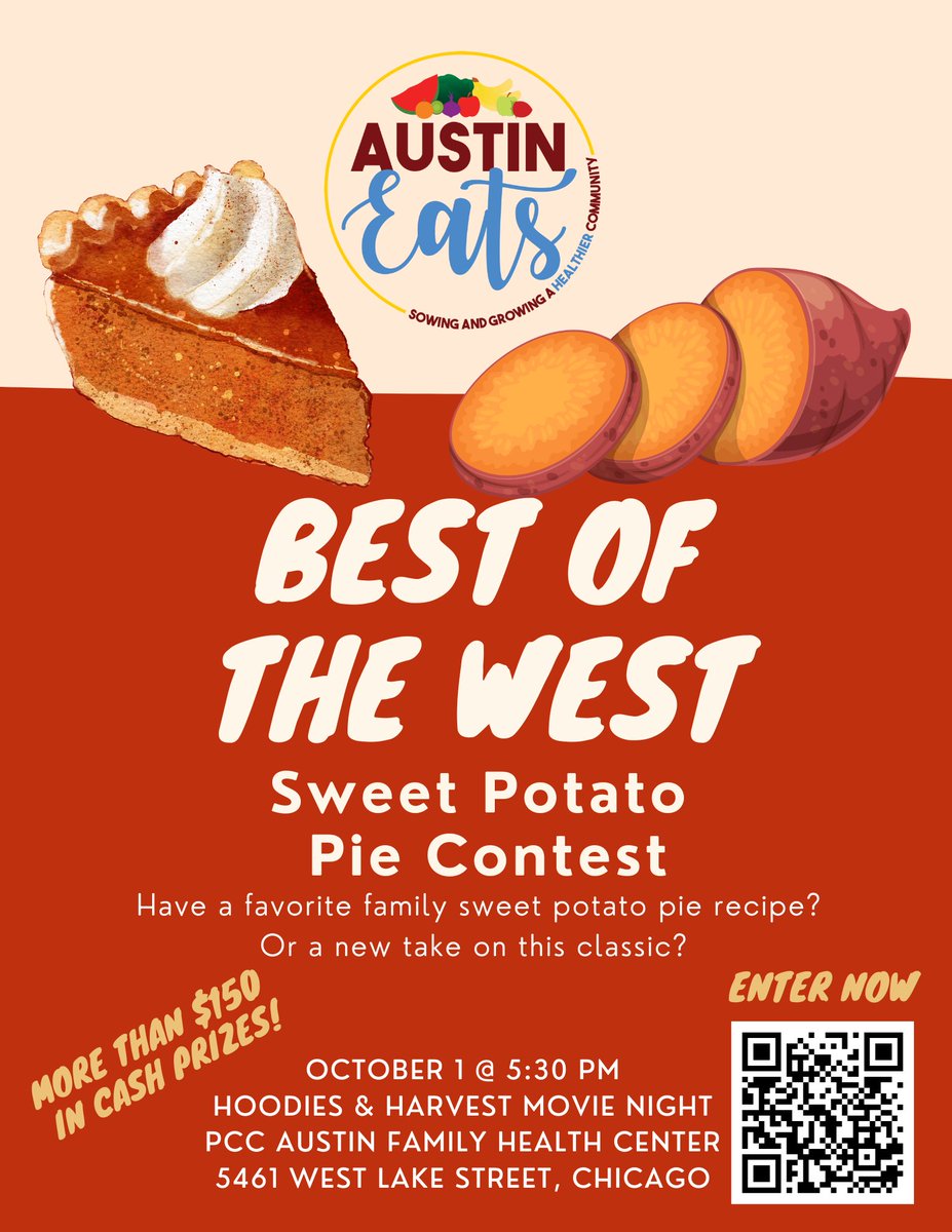 Austin Eats' Hoodies &amp; Harvest: Movie Night – a cozy evening of food, community, and our Verses and Vittles Contest!

Date: October 1st, 5:30 -9:00 PM

Location: 5461 West Lake Street Chicago, IL 60644

Tickets: tinyurl.com/4x583dtv

Bring your favorite Hoodie and a friend!