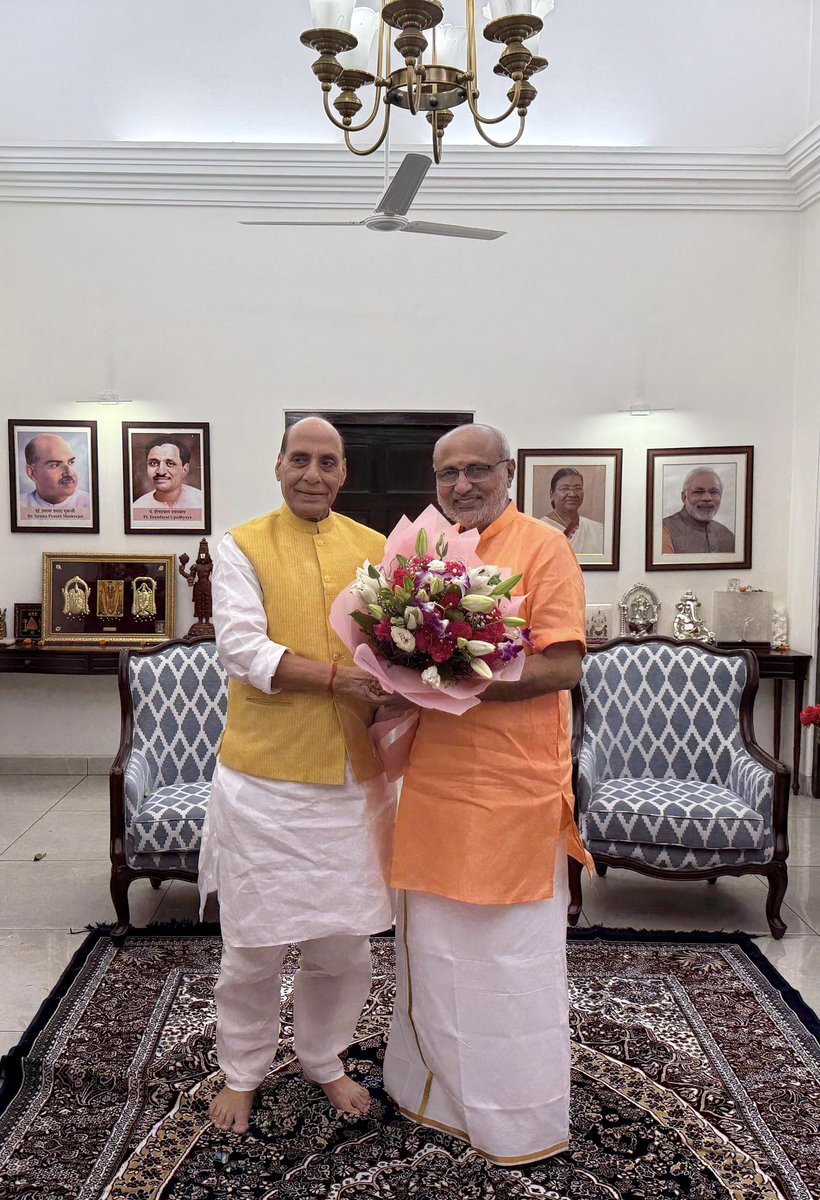 Called on Vice President-elect Thiru CP Radhakrishnan and congratulated him on his stupendous victory.
