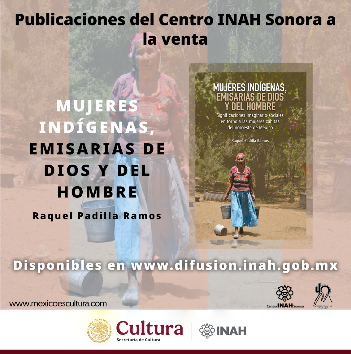 #Disponible | Publicaciones del <a href="/CISonora/">Centro INAH Sonora</a> a la venta

-Mujeres indígenas, emisarias de Dios y del hombre.
Significaciones imaginario-sociales en torno a las mujeres cahitas del noroeste de México.
Autora .- Raquel Padilla Ramos

Adquiere en linea⬇️
difusion.inah.gob.mx/compra-en-line…