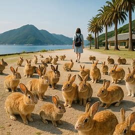 In_Nomine_'s tweet photo. En Japón existe una isla llamada Ōkunoshima que está habitada casi en su totalidad por conejos salvajes y es una atracción turística. https://t.co/nh7z2H30ip