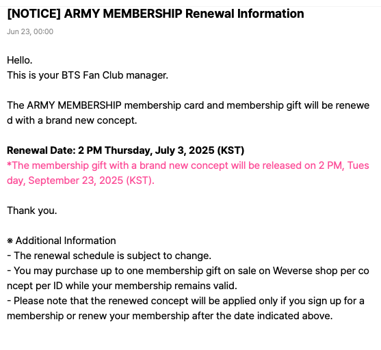 We'll get new OT7 content on September 23 2025 or at least a preview of it