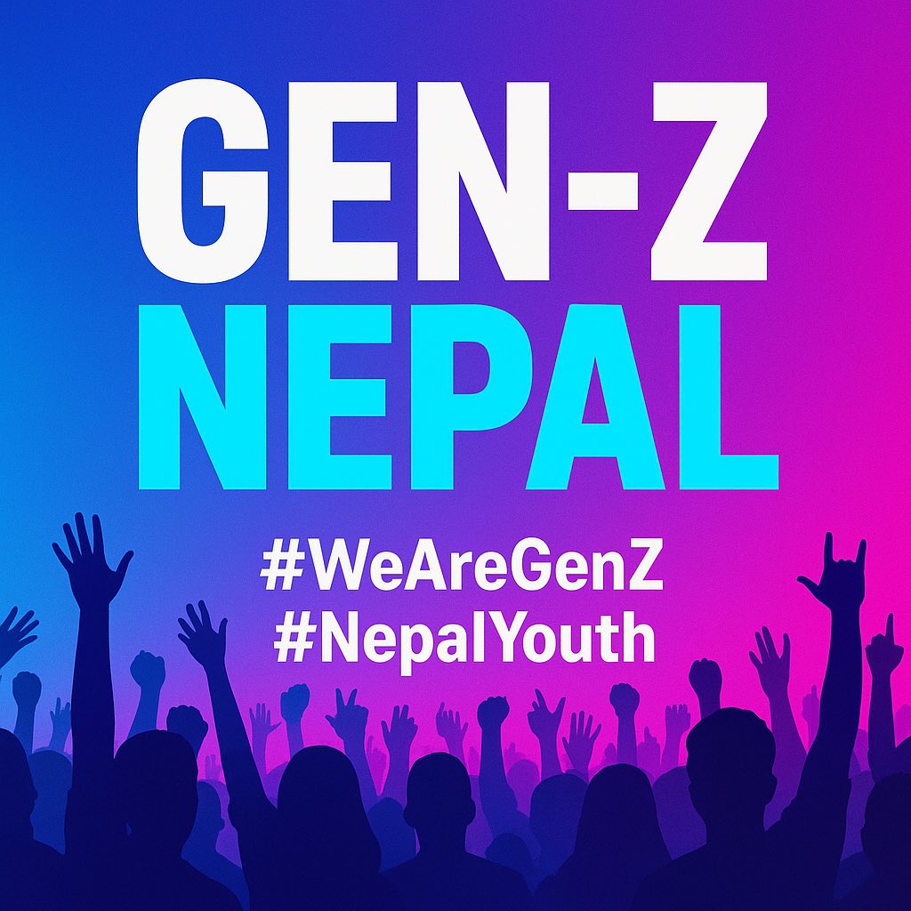 shivkpal's tweet photo. T 001244 - 🌟 Gen-Z Nepal 🌟
✊ Against corruption | 🚫 Social media bans won’t stop us | 🇳🇵 For truth &amp; dignity
💬 Keep speaking. Keep fighting.

#WeAreGenZ #NepalYouth #StandForTruth https://t.co/akeJGnFTpz