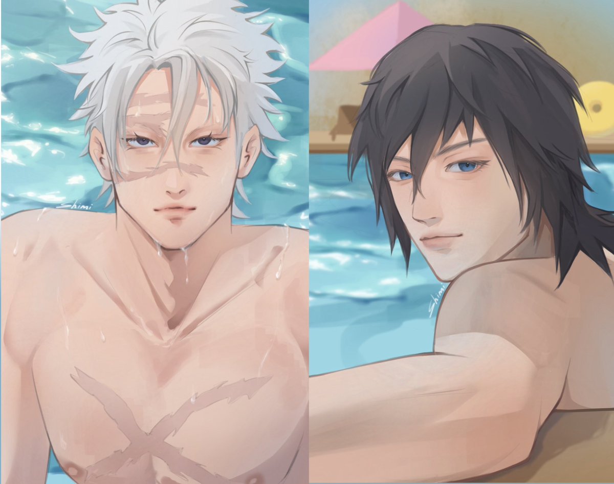 Summer Pool Party☀️⛱️🫧

#不死川実弥  #冨岡義勇