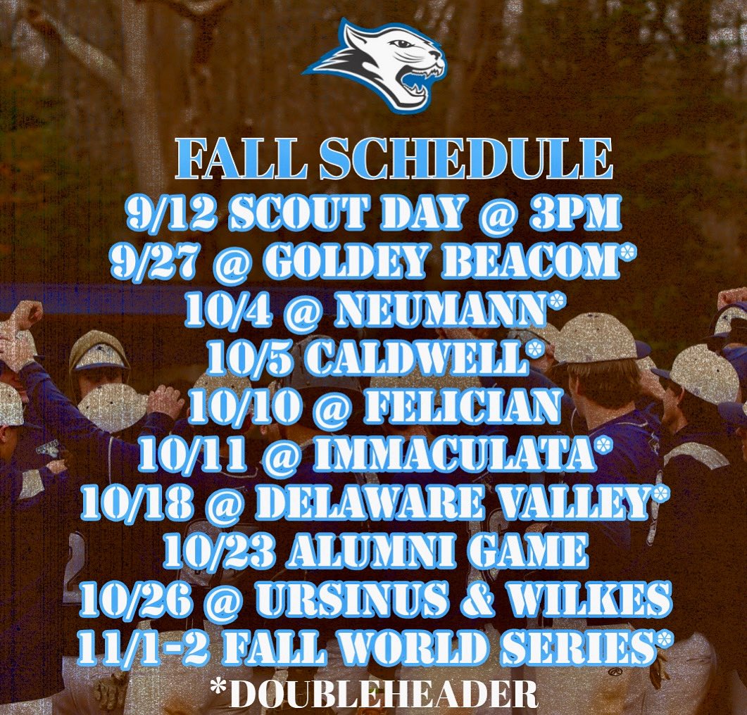 UPDATE: Cougars Baseball Fall Schedule! All scrimmages are doubleheaders. Scout day this Friday 9/12. All coaches welcome to come see the 25/26 squad. #rollcougs #buyin #team #jucobaseball #region19