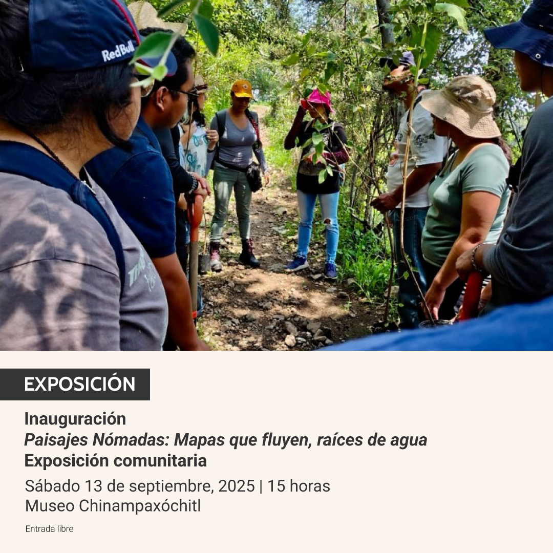 🌊✨ El #MuseoChinampaxochitl presenta “Paisajes Nómadas: Mapas que fluyen, raíces de agua”, una exposición que celebra la memoria biocultural de Xochimilco.

La muestra incluye partituras visuales, mapas colaborativos y registros ecoestéticos que dialogan con los saberes