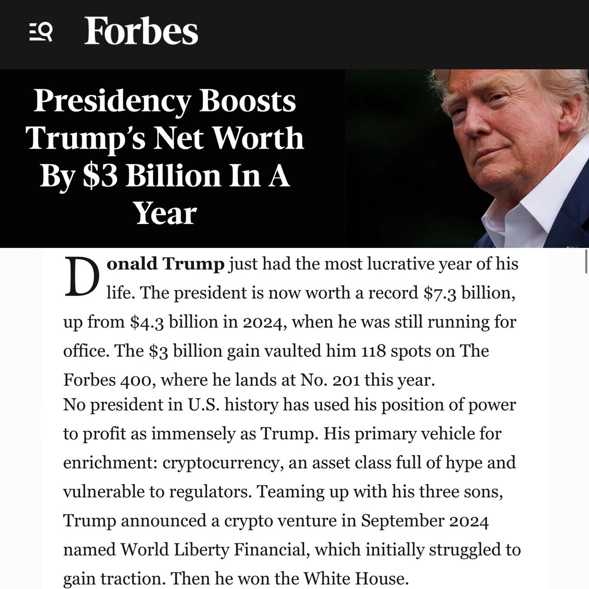 DONALD (DOLLA MAKES ME HOLLA) TRUMP HAS MADE MORE $$$ FROM HIS PRESIDENCY THAN ALL OTHER PRESIDENTS COMBINED! YOUR #1 GOVERNOR, GAVIN C. NEWSOM, WORKS FOR AMERICA. TRUMP WORKS FOR TRUMP. MY OFFICE DOESN'T LOOK LIKE SOMEONE VOMITED GOLD. IT ISN'T A PALACE FOR KING ANGRY THE TURD!
