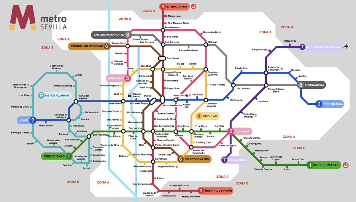 Sevilla si tuviera la red de metro que merece